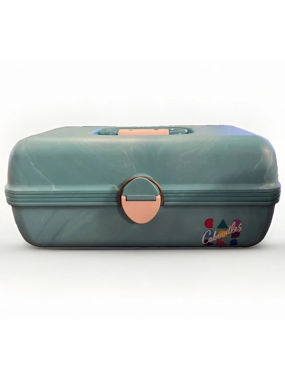 Caboodles Makeup Case - Marble Teal Full Sz Travel - Storage Container - Vintage